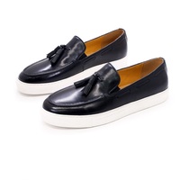 Printemps automne hommes chaussures en cuir de vache décontractées glands classiques Slip on mocassins chaussures faites à la main chaussures de Skateboard de Style marche