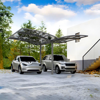 Abri de voiture individuel en aluminium avec finition thermolaquée imperméable et durable, montage facile, pour carport aux États-Unis