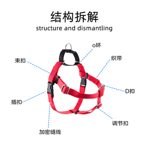 Harnais pour chien de type gilet, réglable, durable, pour chiens de petite et moyenne taille, sangle de poitrine pour animaux de compagnie - Product Image 4