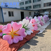 Chaîne de fleurs gonflable sur mesure de grande taille pour la scène de fête, chaînes de fleurs gonflables de grande taille, ballon