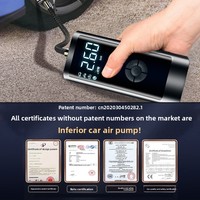 Petite pompe à air portable sans fil à batterie lithium avec débit de 30 L/min et câble de 2,5 m pour pneus de moto et de vélo