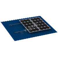 Supports de fixation pour panneaux solaires en aluminium anodisé Yuens, avec clip de verrouillage