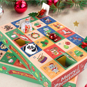 12 gün noel arifesi sürpriz gizem kutusu biyobozunur küçük Advent takvim çerez aperatifler bisküvi folyo ofset baskılı kaplı - Product Image 6
