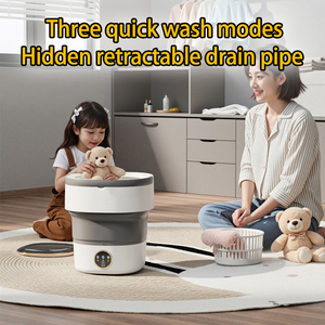 Lavadora Automática Plegable de 16L Mejorada con <span class=keywords><strong>Cesta</strong></span> de Centrifugado para Calcetines, Ropa Interior y Bragas, Ideal para Hogar, Hotel, Venta al por Mayor, OEM - Product Image 2
