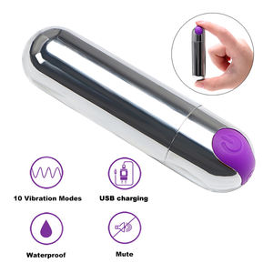 USB Rechargeable Stainless Steel Anal Double Train Toy with Private Label G-Spot Vibrator <strong>Bullet</strong> <strong>Vibe</strong> - Product Image 5