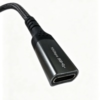 Câble d'extension Type-C mâle-femelle, boîtier en alliage d'aluminium, nylon tressé multicouche, prise réversible, 10 Gbps, 5A, charge rapide