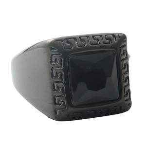Yunnique – bague carrée géométrique pour hommes, avec pierre précieuse rouge, cadeau, bijoux, 280698 - Product Image 2