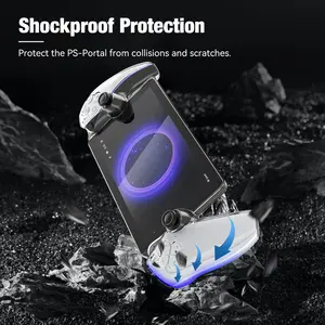 JYS-P5187 Crystal Transparent Protective Case For PS5 Portal Console Clear Dustproof Shell For PS5 Streaming PC