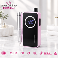 Zeal Shine Black Pink - Machine à ongles professionnelle portable rechargeable - Polisseuse à ongles - 40000 tr/min - Puissante lime à ongles électrique