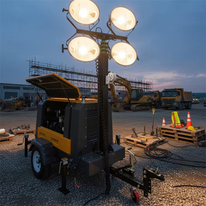 Generador EPA Tier 4 Tipo Remolque de 6m de Altura, 7kw, 8kw, 9kw, 10kw, Torre de Iluminación LED con Motor Perkins del Reino Unido - Product Image 5