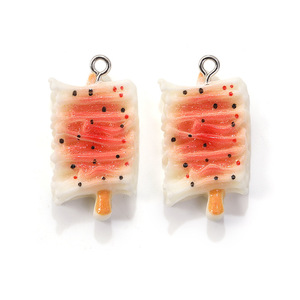 Accessoires de bijoux en résine, pendentifs en forme de pain de maïs, <span class=keywords><strong>graines</strong></span> de <span class=keywords><strong>melon</strong></span>, pendentifs en forme de collations, colliers, bracelets, boucles d'oreilles DIY - Product Image 4