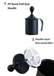 Barista Factory Direct, LOGO personnalisé, acier inoxydable 304, pompe <span class=keywords><strong>manuelle</strong></span> classique, mousseur à <span class=keywords><strong>lait</strong></span> pour café, crème à café, fabricant de mousse - Product Image 3