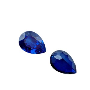 Cadermay Royal Sapphire Pear Cut Loose Stone Blue Synthetic Gemstone For Jewelry Making - Product Image 4