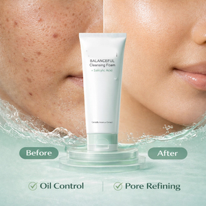 Nettoyant doux à l'acide salicylique pour peaux grasses, nettoyant visage coréen avec extrait de Centella Asiatica pour apaiser et contrôler le sébum - Product Image 6