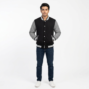Nouvelle Arrivée Veste de Baseball Homme Hiver Qualité Supérieure Coupe Slim Double Boutonnage Imperméable Personnalisable Vente en Gros Réversible Plus - Product Image 1