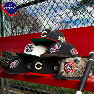 QZFSO New Original High Quality Era Classic Men <b>Flat</b> Brim 3d Embroidery Baseball Fifty Fitted Cap 6-Panel Gorras Snapback <b>Hat</b> - Product Image 1