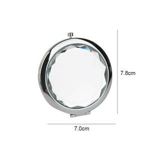 مرآة جيب مستديرة مدمجة مزدوجة للماكياج والتجميل مع تكبير للمجوهرات، رائجة البيع بالجملة - Product Image 4
