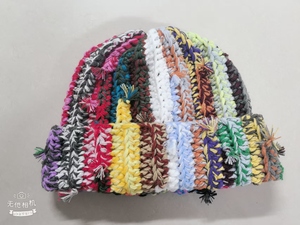 Topi Beanie rajut buatan tangan, topi Beanie Logo kustom akrilik murni hangat dan nyaman untuk perjalanan - Product Image 5