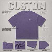 Esta camiseta de manga corta personalizada, de 300 gramos, con estampado a la tinta y efecto lavado, es adecuada para hombres en verano.