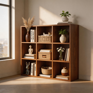 Customizable Wooden Storage Bookcase Floor-Standing <b>Open</b> Shelving Unit Multifunctional Ideal for Home School and Office - Product Image 2