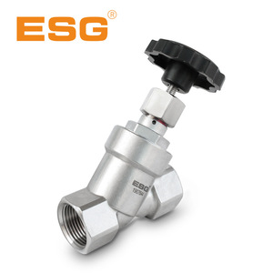 วาล์วปรับมุมสแตนเลส ESG 304 เกลียวใน 16 บาร์ ควบคุมการไหลสำหรับสื่อกรดอ่อนและสื่อเบส - Product Image 1