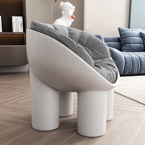 Cadre en plastique PP de style simple avec coussin de couleur assortie chaise de café de loisirs italie à utiliser accoudoir chaise de jambe d'éléphant - Product Image 3