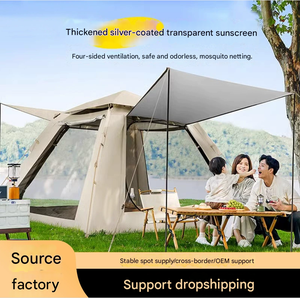 Tenda da Campeggio Pieghevole Portatile per Esterni, Impermeabile, Rinforzata, <span class=keywords><strong>Set</strong></span> Completo di Attrezzatura da Campeggio con Apertura Rapida Automatica - Product Image 6