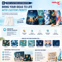 Snel drogende heren boardshorts, waterdichte surfshorts voor heren, ademende zwembroeken, ODM fabrikant