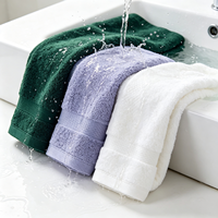 Serviette de bain en coton pur ChamXue, tissée, douce, très absorbante, disponible en vert foncé et noir, pour le camping, douce et confortable