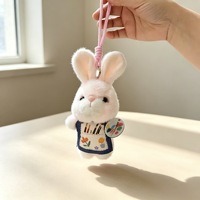 Meilleure Vente Mini Sac à Dos Lapin en Coton Rembourré Accessoires de Décoration pour Femme Mignon Dessin Animé Adorable Pendentif pour Cartable