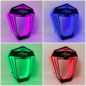 Led Illuminated Wine Stand Ace Of Spades Shape Acrylic Champagne Display <b>Rack</b> For <b>Bars</b> Party - Product Image 2