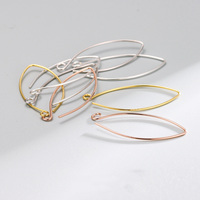 Gros fils d'oreille 100% 925 bijoux en argent pur ouvert ovale en forme de V crochet d'oreille pour faire des boucles d'oreilles pendantes trouver