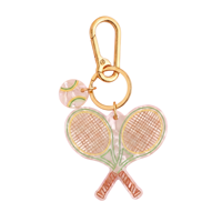 Breloque de sac en acrylique sportif, porte-clés multi-sports (baseball, golf, bowling, tennis de table, badminton), pendentifs mignons, cadeau pour les amateurs de sport