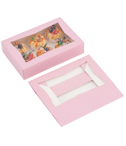 Caixas de Papel Kraft Marfim para Bolos com Janela e Verniz, Embalagem Alimentar Reciclável e Bonita - Product Image 1