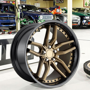 Diseño de dos piezas, <span class=keywords><strong>llanta</strong></span> de aleación de 18 19 20 pulgadas, nueva máquina PCD 5*105-120, acabado de cara roja, rueda de coche de pasajeros del mercado de accesorios - Product Image 5