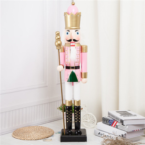 Artisanat en bois, casse-noisette soldat de 90 cm de haut, décorations de Noël, casse-noisette en bois pour la décoration de Noël - Product Image 4
