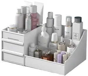 Countertop Cosmetics Vanity Holder Makeup Desk Organizer with Drawers