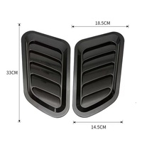 Couvre-aération de capot en ABS fibre de carbone avec bandes noires 33 cm – Accessoire extérieur universel pour voiture, installation facile avec ruban 3M