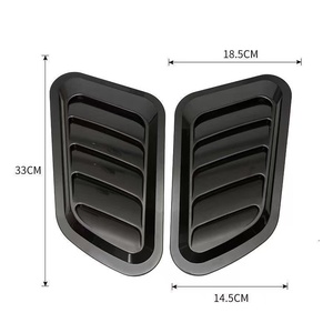 Couvre-aération de capot en fibre de carbone noir avec bandes en fibre de carbone 33 cm pour le style extérieur de la voiture avec installation par ruban adhésif 3M - Product Image 3