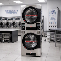 Coin Operated Commercial Washing Machine Dryer for Apartment Dorm Laundromat Self Service Laundry Hotel