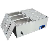 Buffet commercial en acier inoxydable dessus de table soupe 2 3 4 6 Pot chauffe-aliments électrique Bain Marie