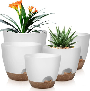 Macetas Modernas de Plástico PP con Autorriego, Orificios de Drenaje, Base Extraíble, Ecológicas, Ligeras, para Interiores/Exteriores - Product Image 4