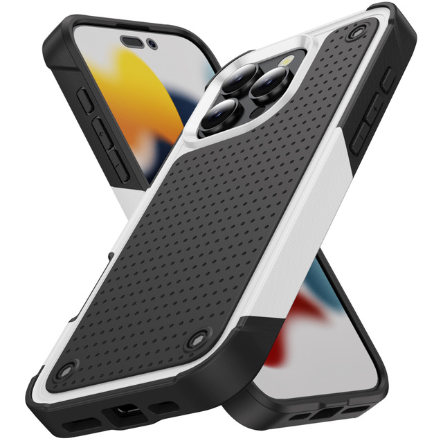 Dots Texture TPU PC Material Phone Case for iPhone 14 Pro Max 15 16 Plus Custom Logo Phone Case Shockproof Protective Cover Case