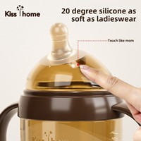 Vente en gros : Articles pour bébés anti-coliques – Sucette en silicone anti-chute et accessoire de sevrage au lait maternel résistant au lait, en matériau PP