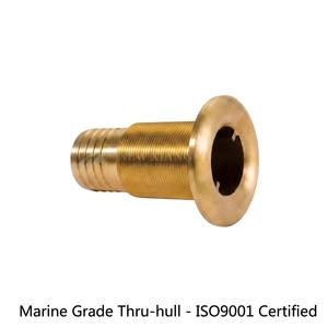 Raccord traversant de coque rond 2x2 pouces pour tuyau, pour port de gouvernail marin, bateau, navire, en plastique - Product Image 3