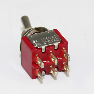 DaierTek <span class=keywords><strong>MTS</strong></span>-<span class=keywords><strong>202</strong></span>-R 6A 125V Thu Nhỏ Kim Loại Phổ Biến Đồng Thau ON-ON DPDT Micro 6 Pin Mini Chuyển Đổi Chuyển Đổi Cho Guitar - Product Image 6