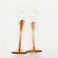 DD1283 flûtes à Champagne gobelets avec Base jour de mariage Liqueur 4.7 OZ tasse à Cocktail verres à vin en plastique