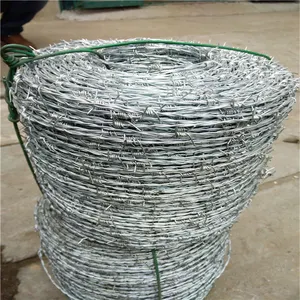 14 Gauge Pvc Coated Barbed Iron Wire Mesh Wholesale Weight Hot-dipped Galvanized Barbed Wire Price