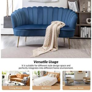 <span class=keywords><strong>Canapé</strong></span> deux <span class=keywords><strong>places</strong></span> en velours, design personnalisable avec dossier en coquille, directement de l'usine - Product Image 3