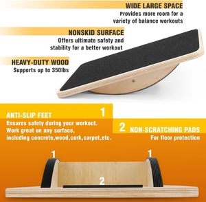 Planche d'équilibre Gymbopro Bear the Weight de haute qualité, résistante à 350 lb, pour le <span class=keywords><strong>yoga</strong></span> et la remise en forme - Product Image 2